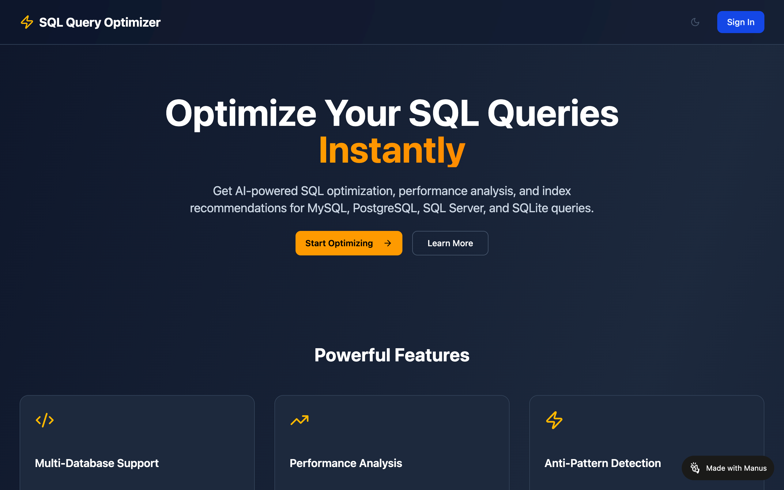 SQL Query Optimizer Preview